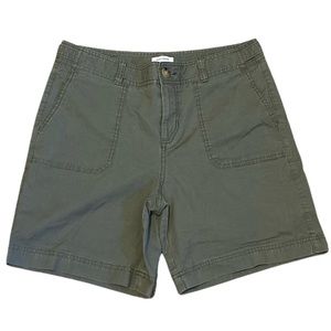 Dockers Mid-rise Curvy Olive Green Walking Shorts Size 8
